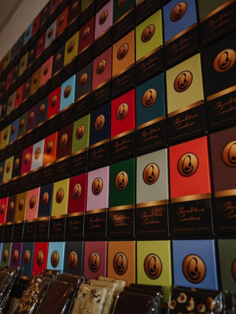 Variâtes de chocolat d'une chocolaterie à Idron, près de Pau