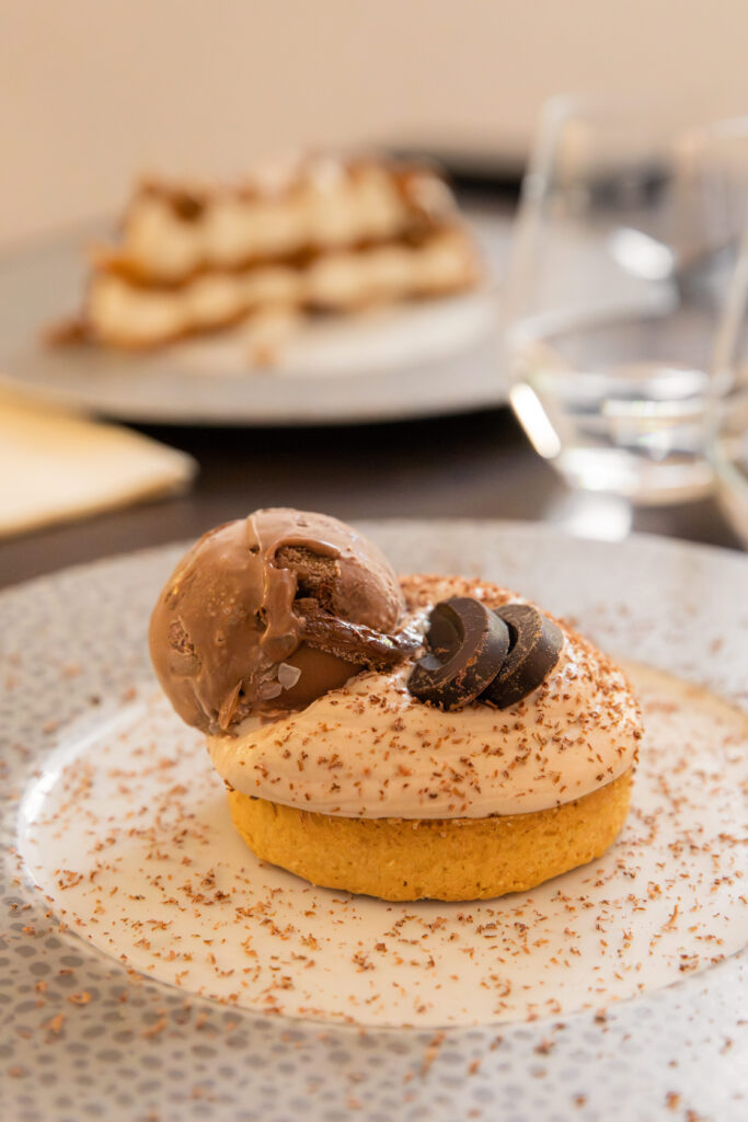 La tartelette chocolat de L'Entre Deux à Bizanet