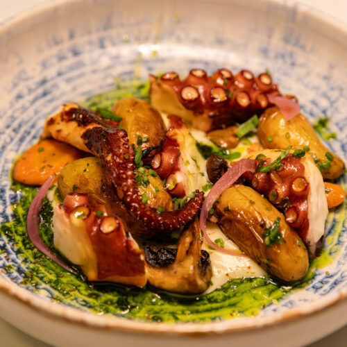 Le poulpe du Hibou Bistro Grec à Perpignan