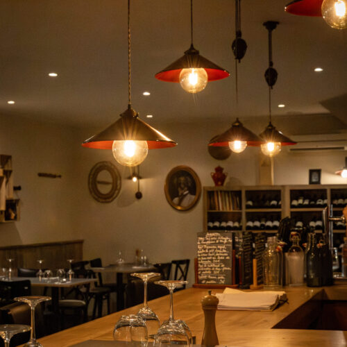 Le comptoir du bistrot Maison Blanche à Béziers