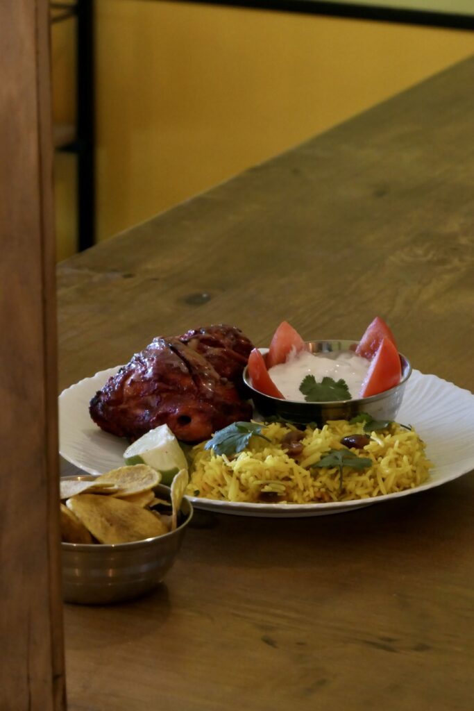 Poulet Tandoori du Resto Indien à La Teste-de-Buch, établissement de cuisine indienne à emporter.