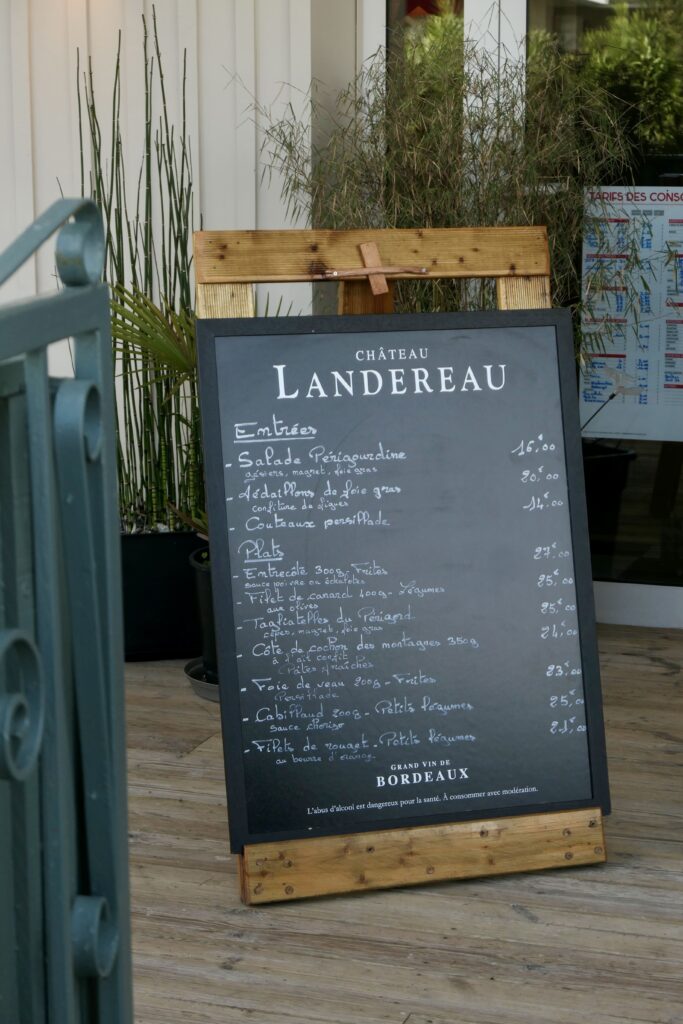 Carte du weekend du restaurant traditionnel Périgourdin, Le Batelier, à Arès.