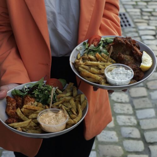 assiette servi chez coq rock à quimper