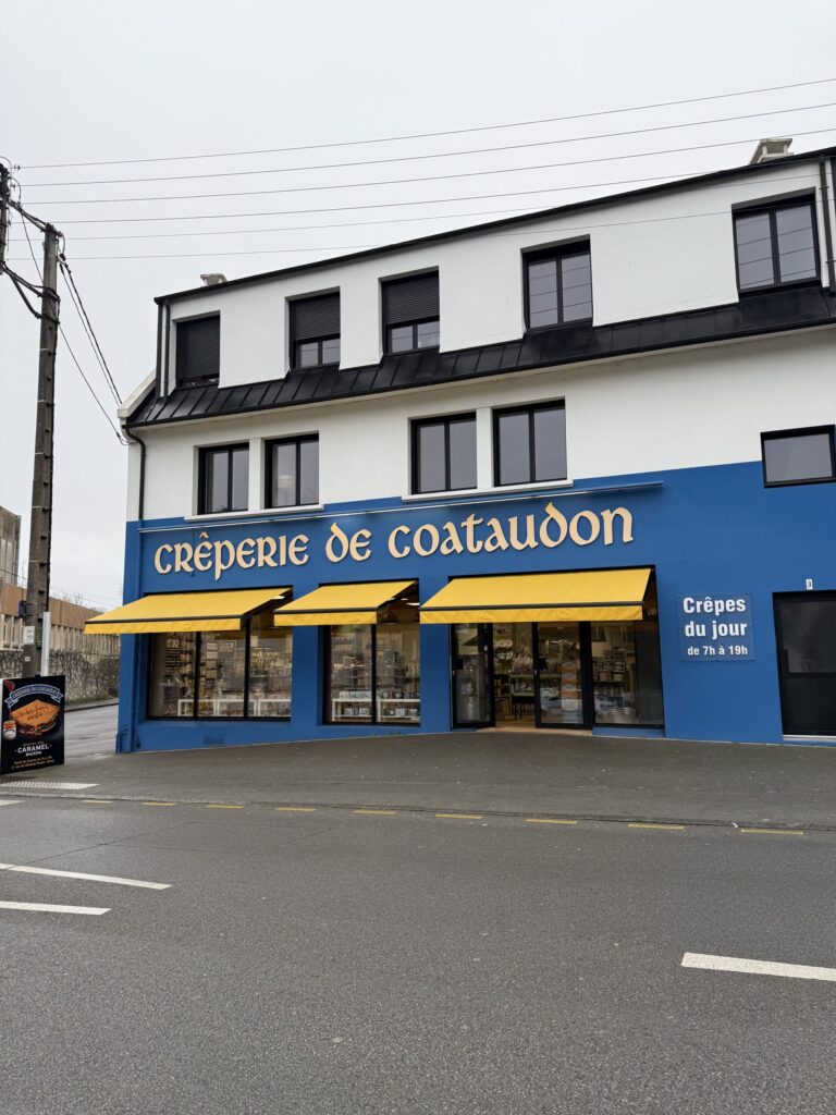 La devanture de la Crêperie de Coataudon à Brest