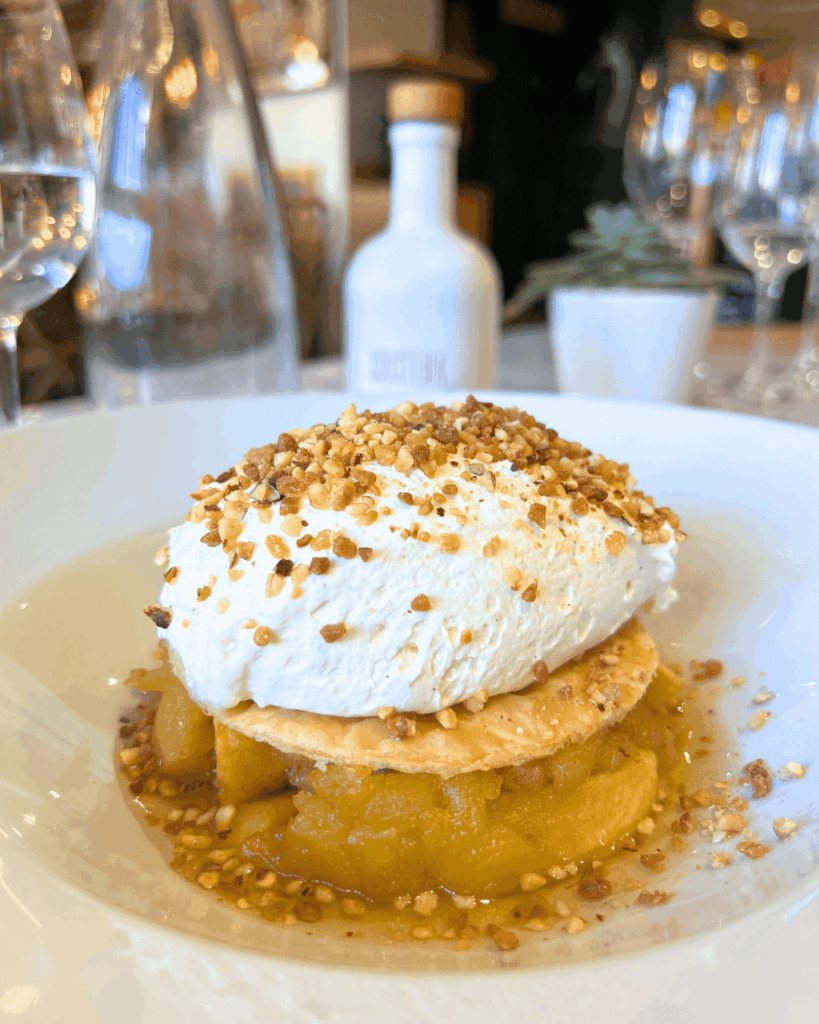 dessert de chistera et coquillages à biarritz