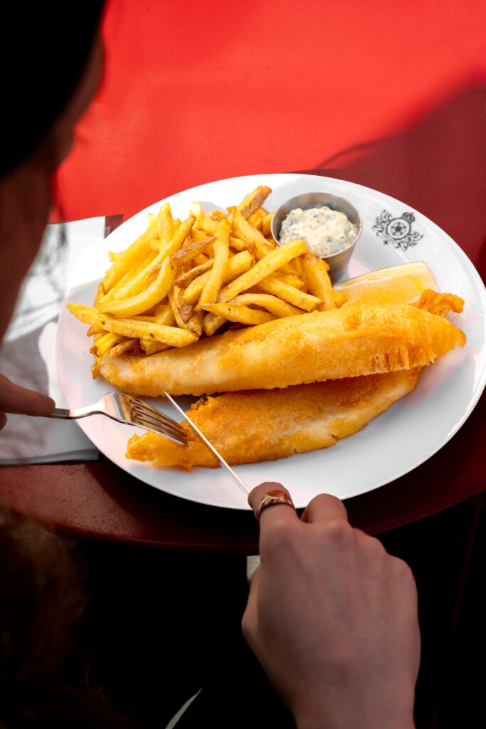 Le Fish and Chips de The Blossom Arms