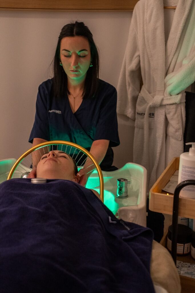 Le headspa de l'institut Doux Sens à Eymoutiers, institut de beauté et headspa, non loin de Limoges