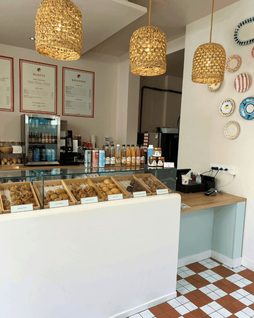 interieur de pepite cookie à biarritz