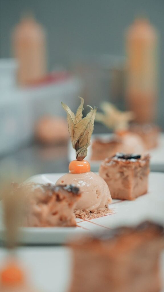 Le dessert du restaurant La Ferme Saint-Michel