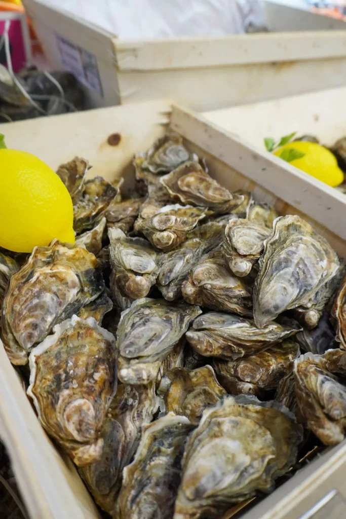 Bourriche d'huîtres de la poissonnerie L'iode à Clermond Ferrand