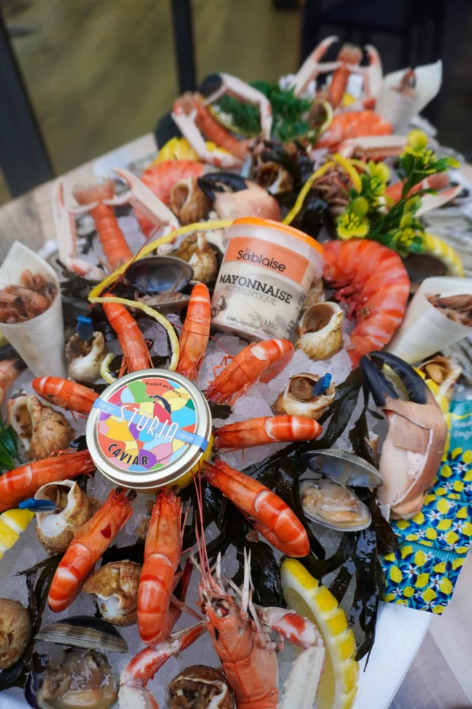 Plateau de fruits de mer de la poissonnerie L'iode à Clermond Ferrand