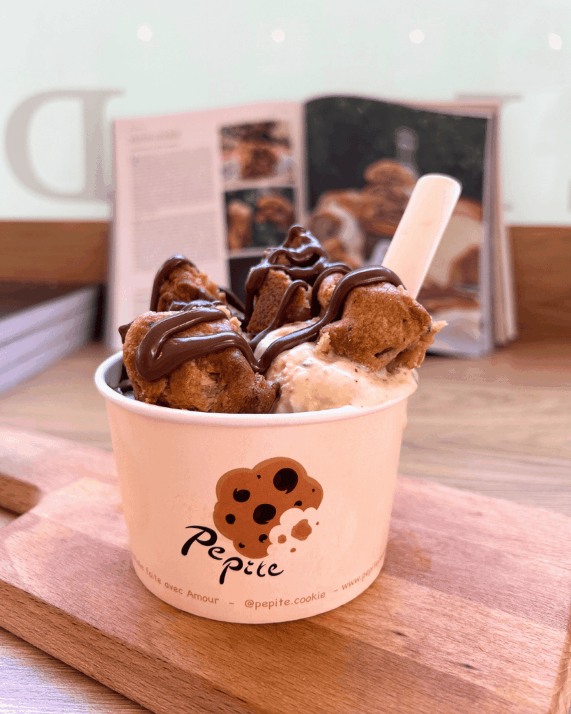 pot glace topping cookie de pepite cookie à biarritz