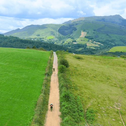 vue en drone de rideelek à saint pee sur nivelle