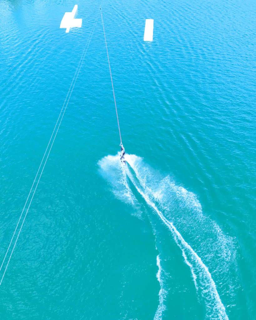 wake board au drone à euskadi wake park à sames