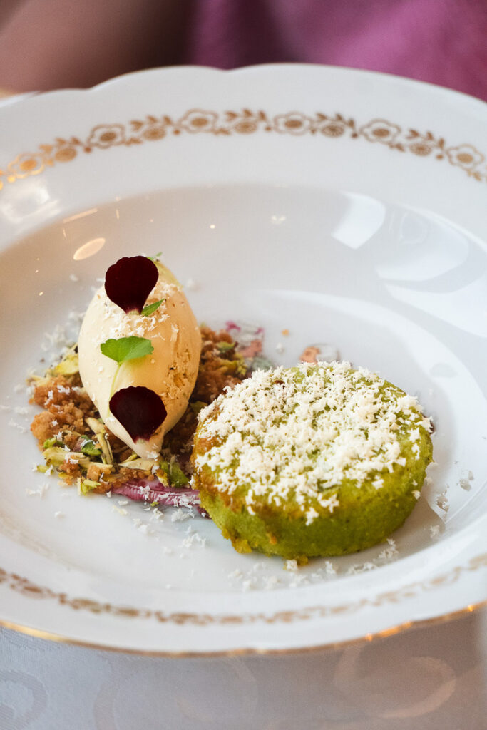 Dessert à la pistache
