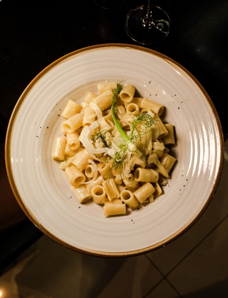 Plat de pates italien à la carte au restaurant Il San Nicola à Besançon