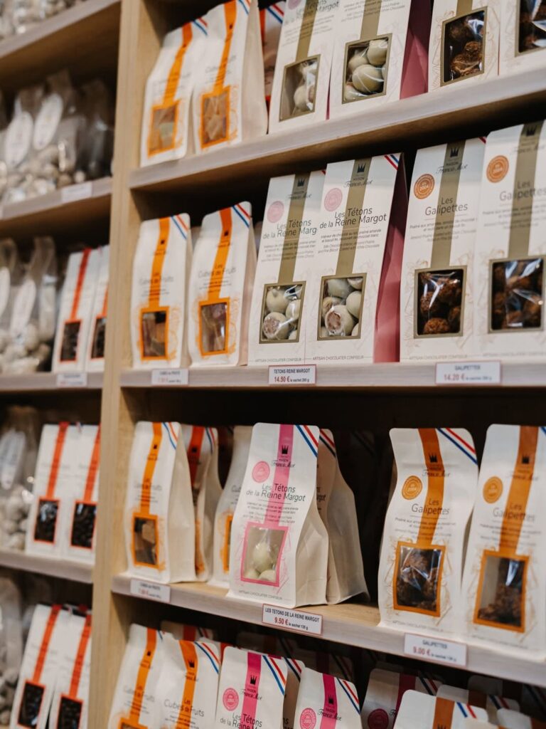 Bonbons fait maison d'un salon de thé de type gourmandises française à Pau, près de Tarbes