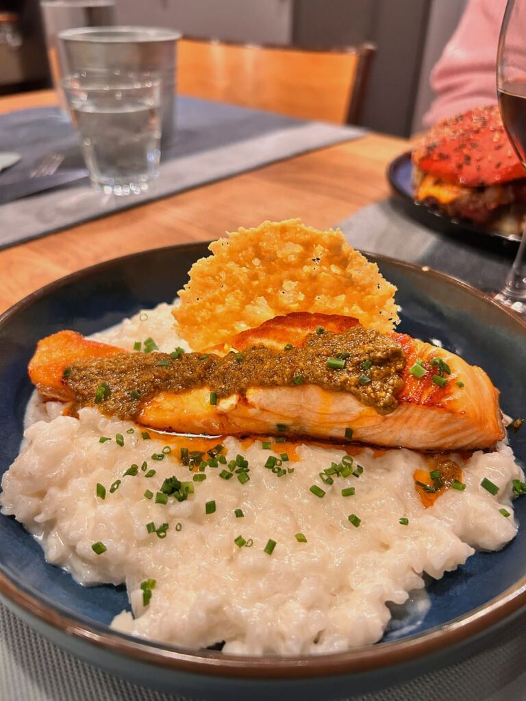 Saumon accompagné de riz