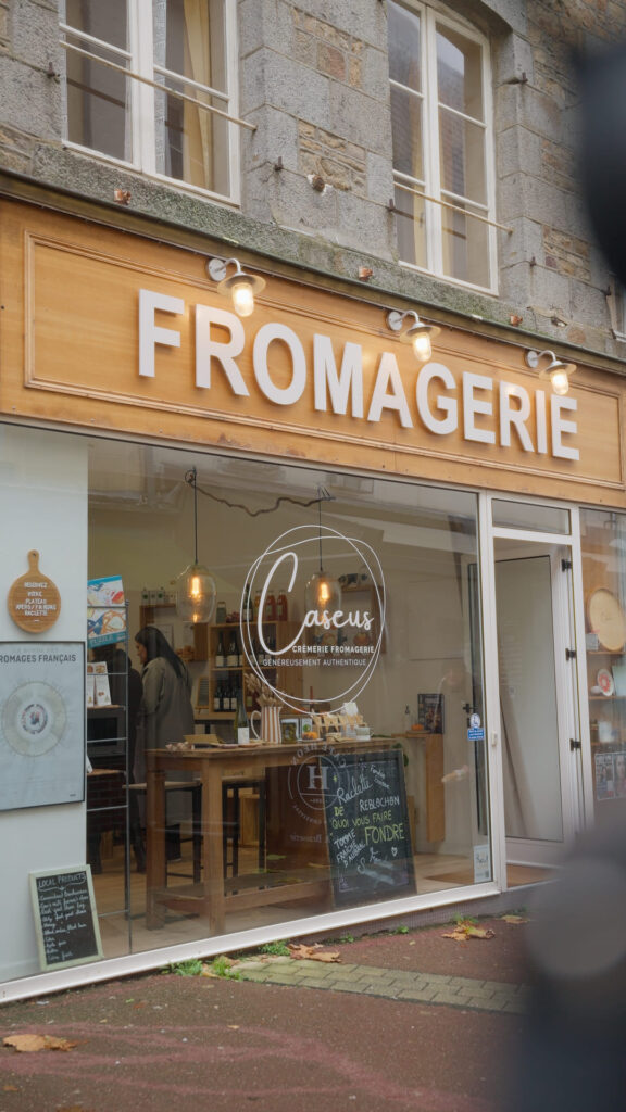 La devanture de la fromagerie Caseus