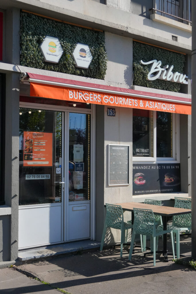 Une devanture du restaurant Bibous Burgers au Havre