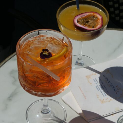 Cocktails à la carte du restaurant méditerranéen Tamaris à Arcachon.