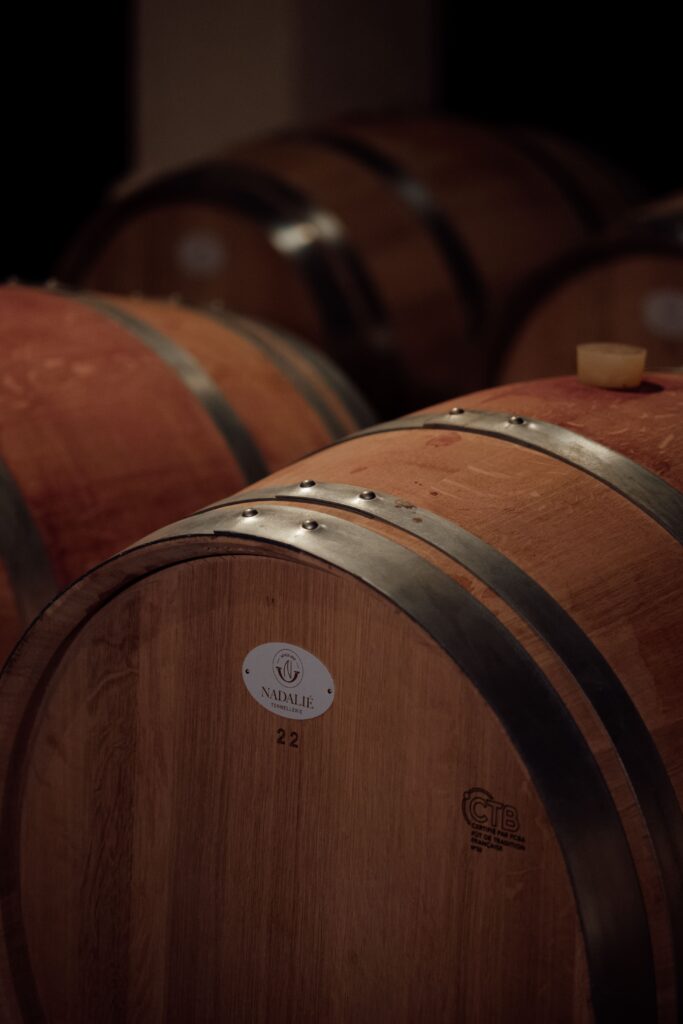 Le chai à barriques du Domaine Tour Saint Michel