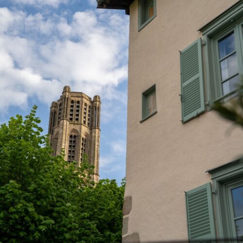 La vue sur la cathédrale de la maison d'hôte Les Allois au coeur du quartier médiéval de Limoges