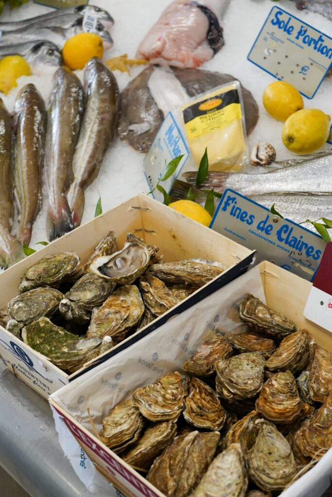 Fruits de mer issu de la pêche française Atelier des Poissonniers Olivet