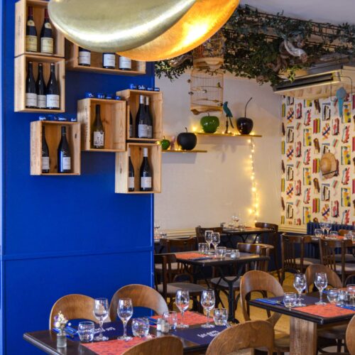 La décoration du restaurant Les Gens Heureux à Tours