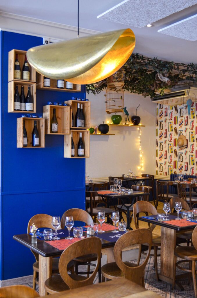 La décoration du restaurant Les Gens Heureux à Tours