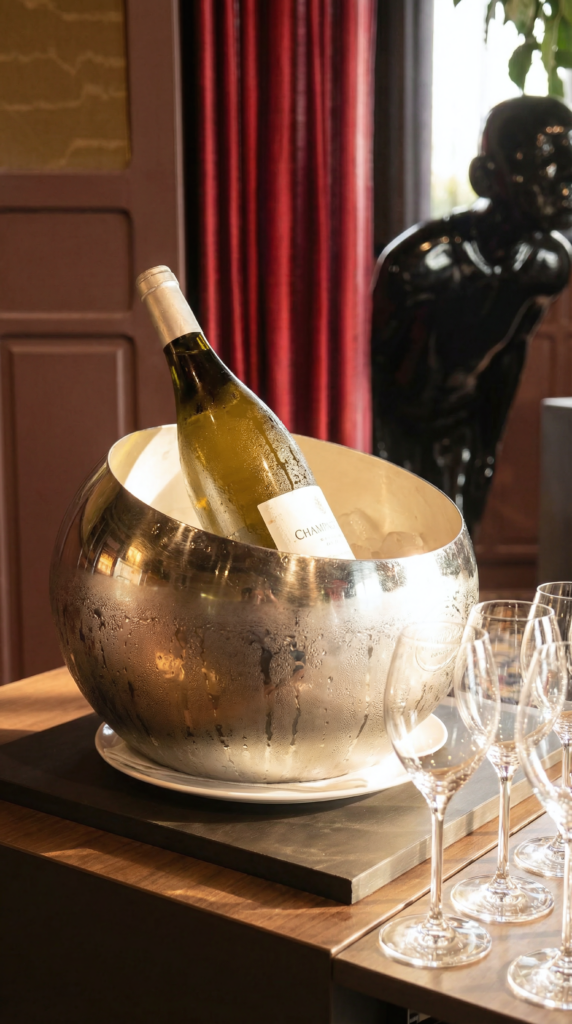 Seau champagne portrait au Capu