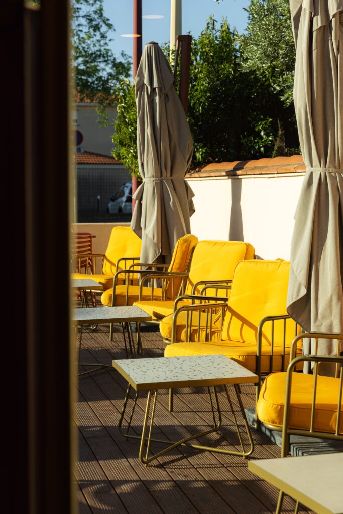 La terrasse de La Crème de la Crème à Saint-Esteve
