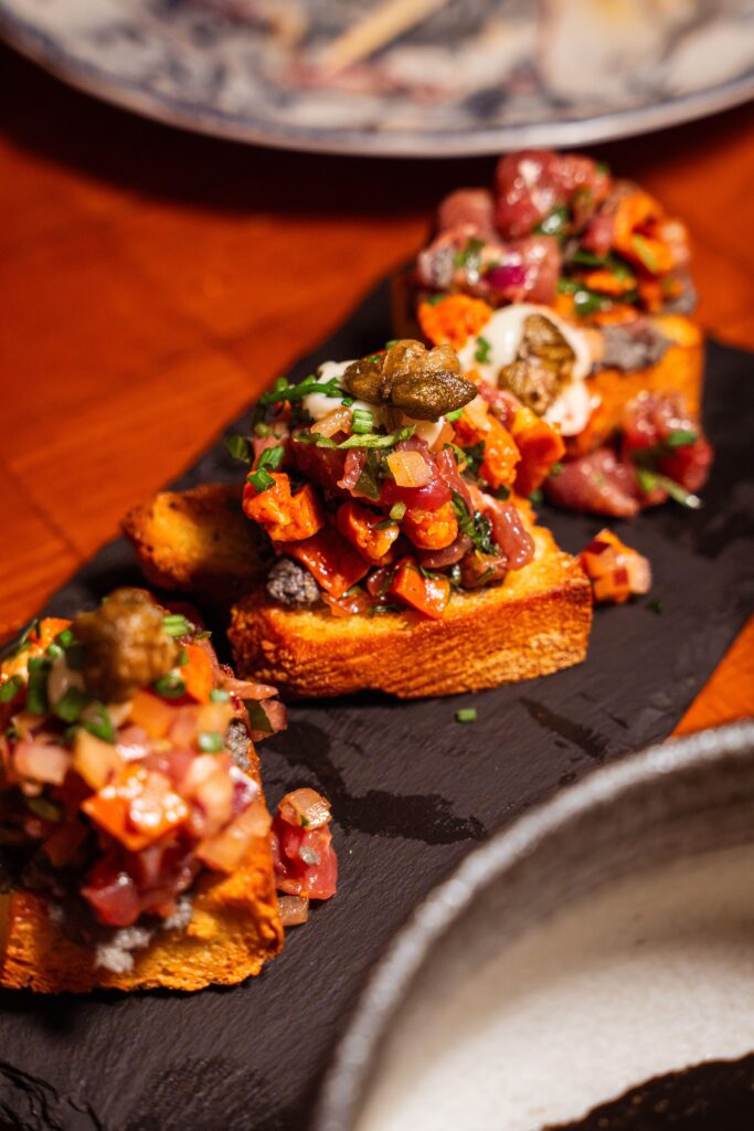 Hacienda tapas de Tartare Sobre Brioche