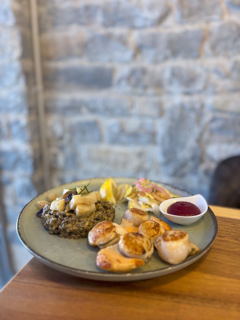 Le panier du pecheur assiette saint jacques