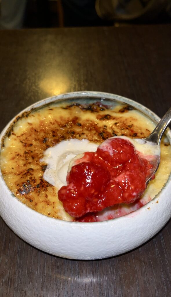 Dessert à la framboise restaurant Picobello à Strasbourg