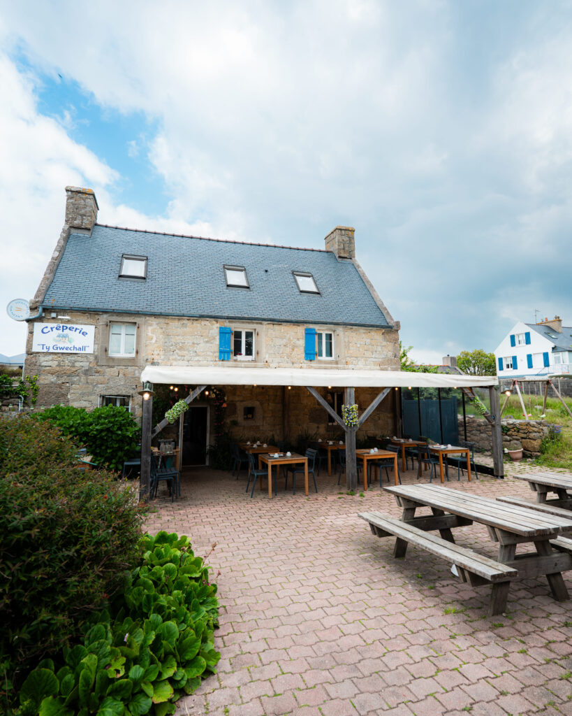 Extérieur du restaurant Ty Gwechall à Porspoder
