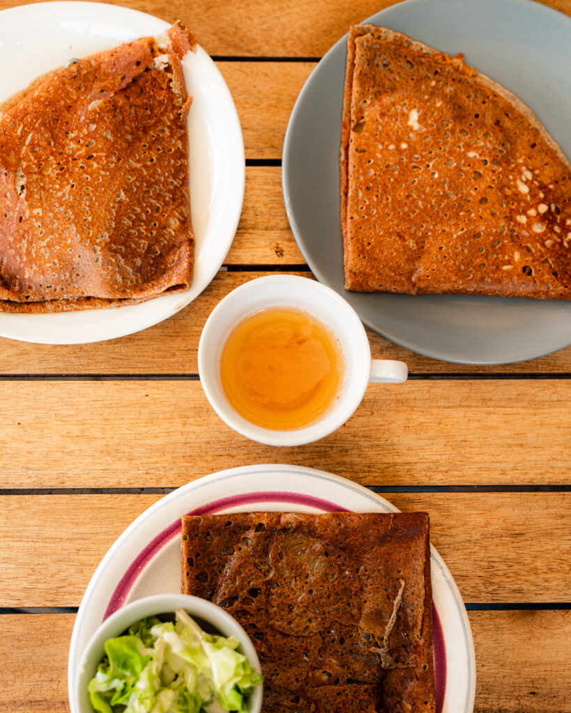 Les crêpes du restaurant Ty Gwechall à Porspoder