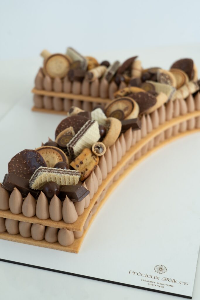 Number et letter cake fruits et chocolat par Précieux Délices