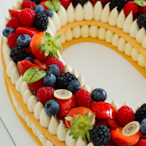 Number cake aux fruits réalisé par Précieux Délices sur Orléans