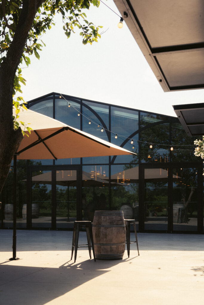 La terrasse du Domaine Rière Cadène à Perpignan