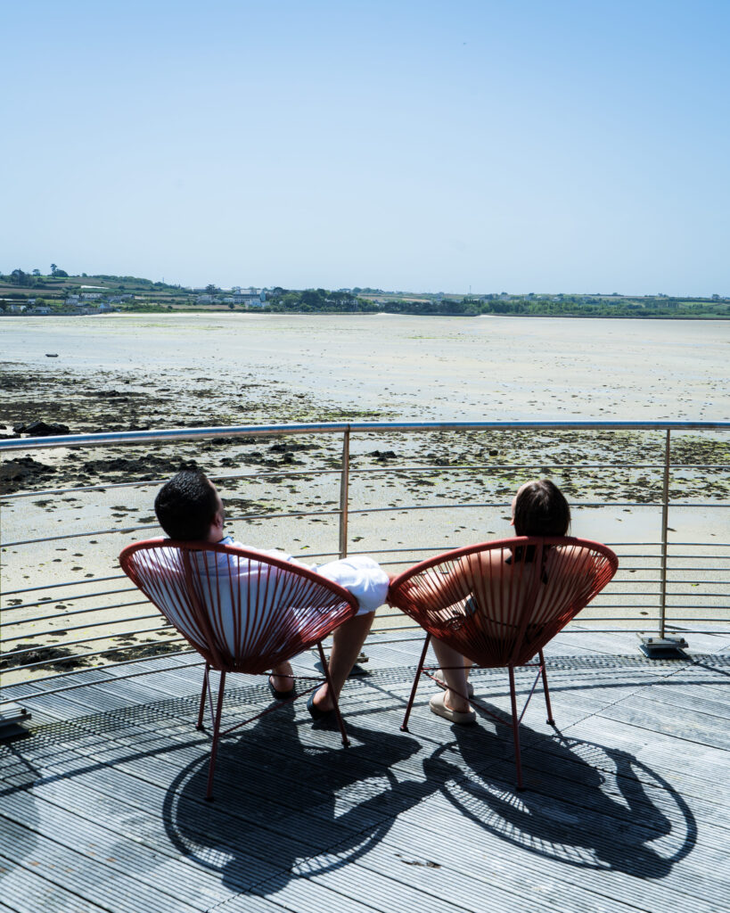 Zone détente, côté spa du restaurant Fleur Marine à Roscoff.