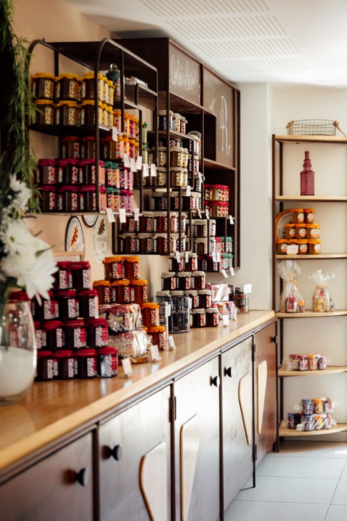 L'intérieur de la boutique