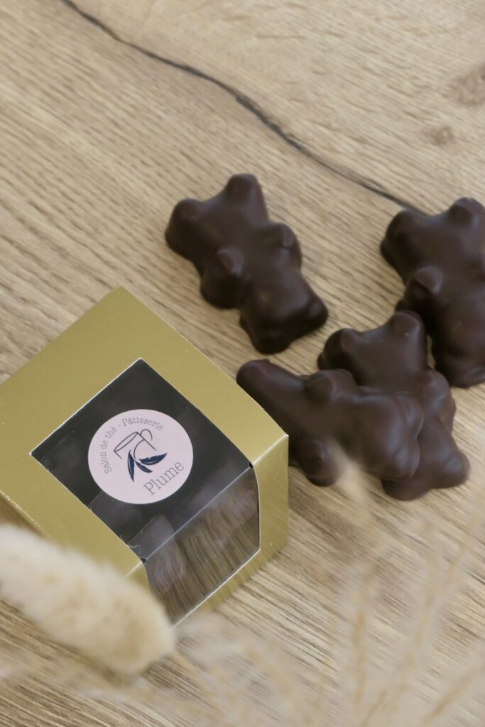 Oursons à la guimauve de la pâtisserie, salon de thé et chocolaterie Plume à Arcachon.