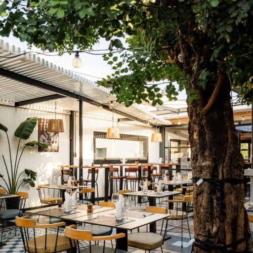 La terrasse du restaurant Brutus à Canet en Roussillon