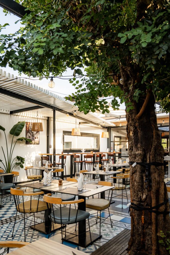 La terrasse du restaurant Brutus à Canet en Roussillon