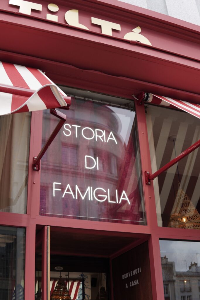 La devanture du restaurant italien Tisto à Brest
